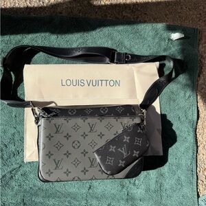 Louis Vuitton Monogram Black and Gray Belt Bag